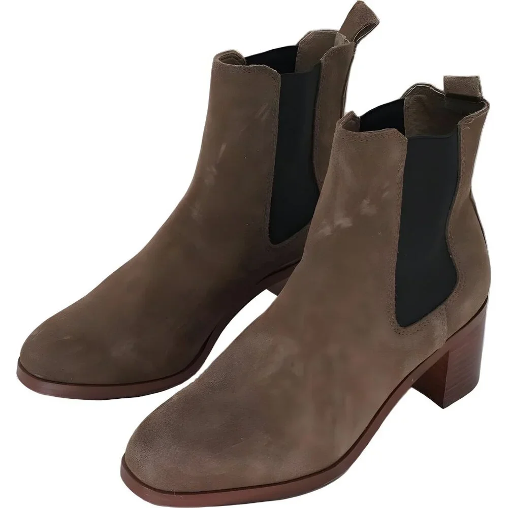 Steve Madden Rhiannon Women's Suede Chelsea Boot Brown Size 8 - Picture 2 of 6